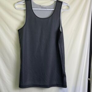 Sport-Tek Kid’s Reversible Mesh Tank in Gray and White
